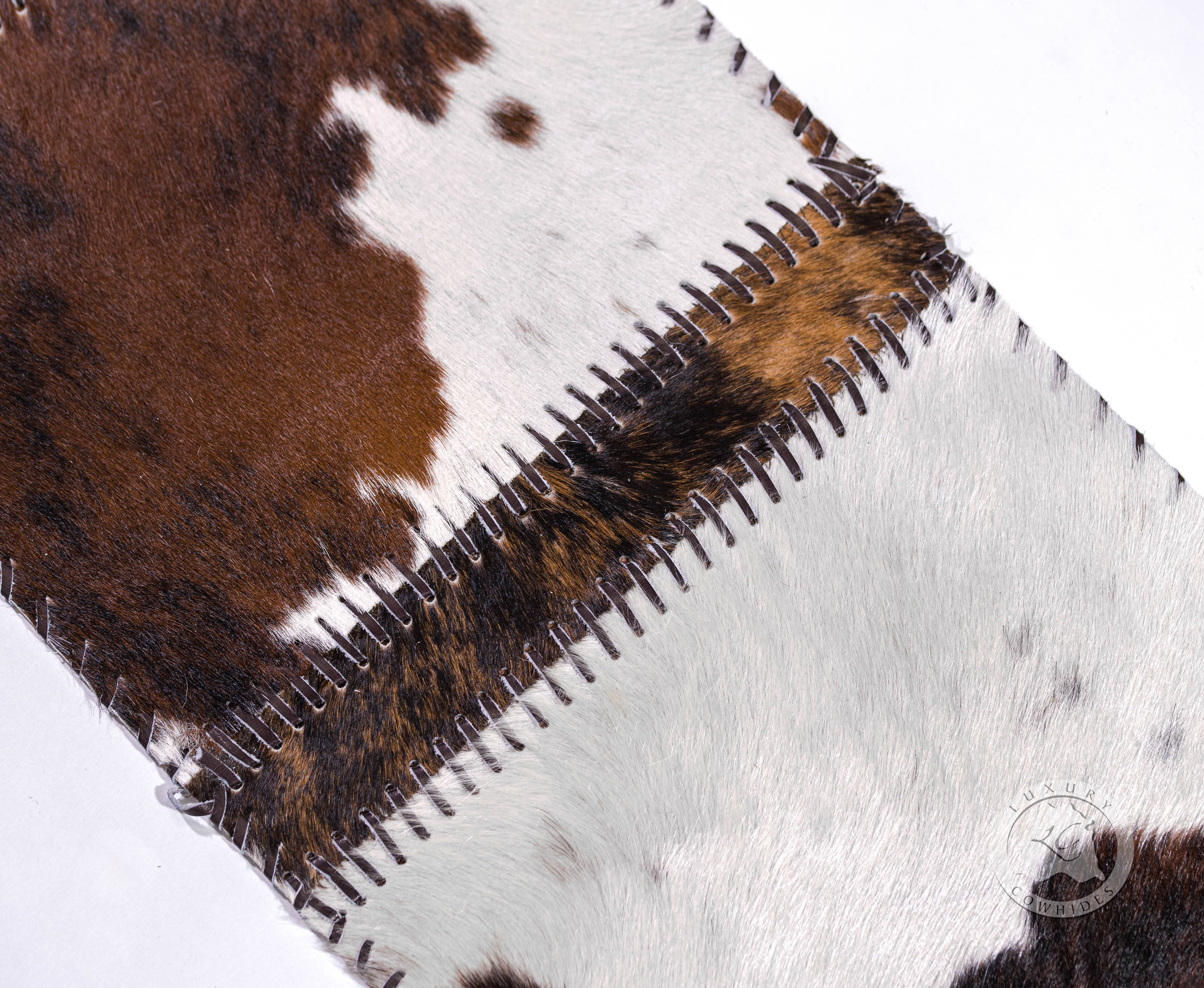 Wholesale Cowhide Table Runner Tricolor for your store Faire