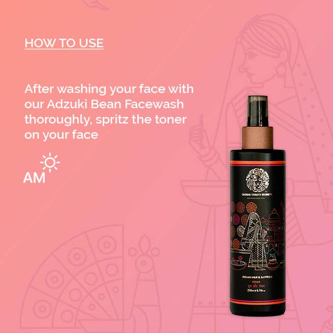 Global Beauty Secrets - Wholesale Toner voor gezicht - Toner met Indiase melk en saffraan 100 ml4