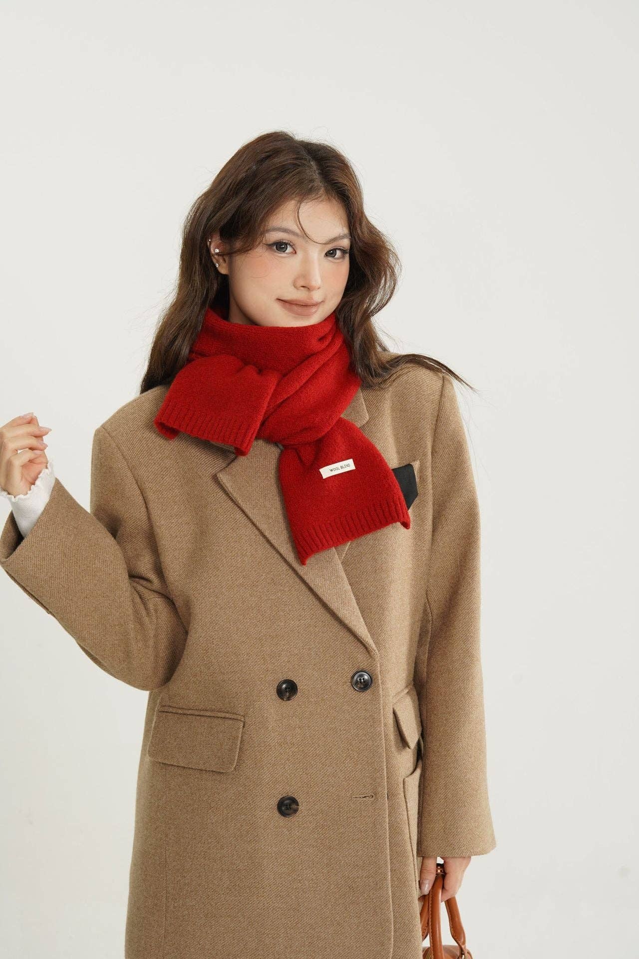 VividLux - Vente Écharpe – femme - Écharpe Enveloppante Unie Confortable12