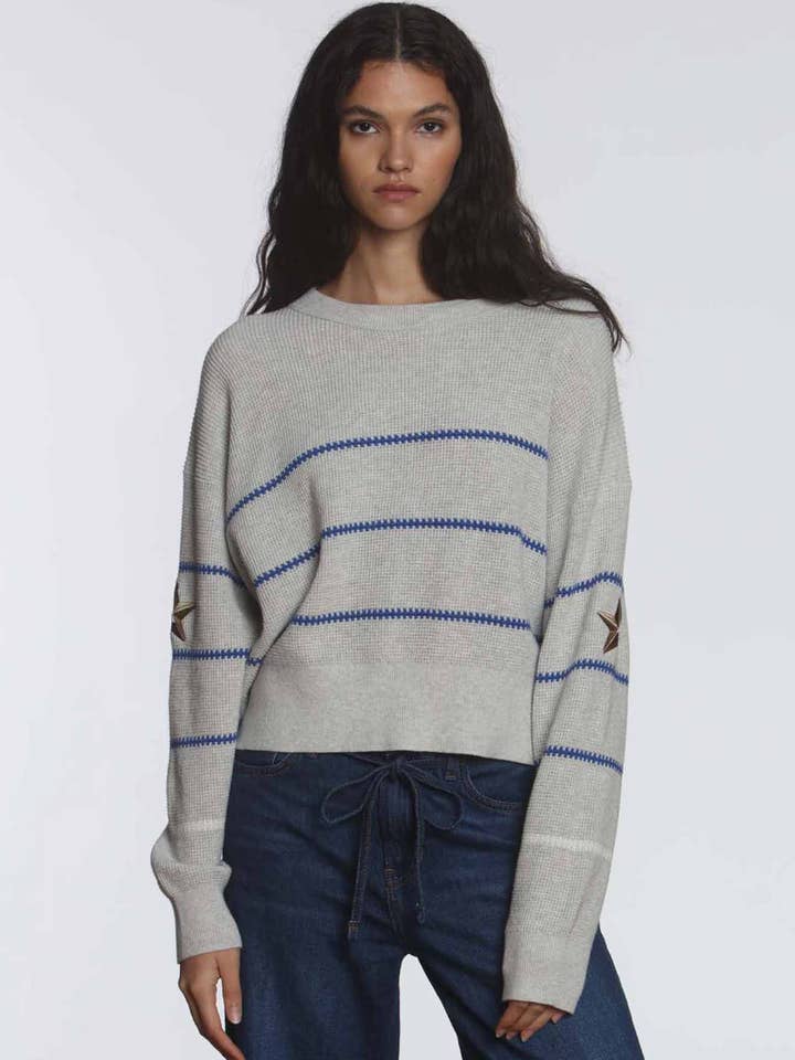 Monday Stripes - Pumice/cobalto para venta al por mayor de Label + Thread