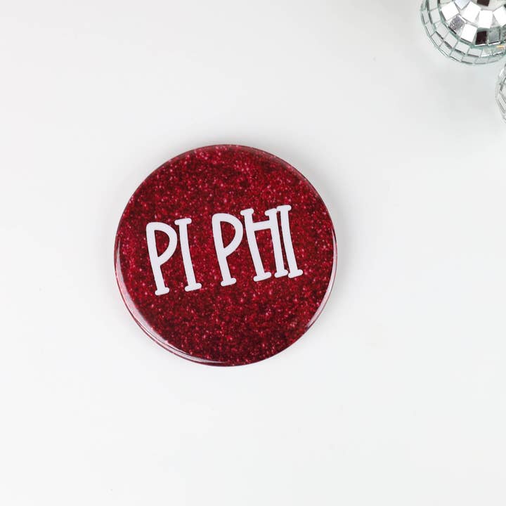 Tailgated Co. - Wholesale Lapel Pin/Button - Maroon Pi Beta Phi Sorority Greek Game Day Buttons3