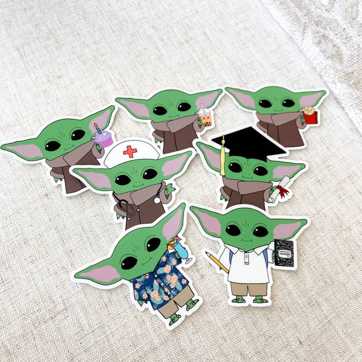 Melina Maris – Großhandel Aufkleber – Christmas Yoda | Sticker3