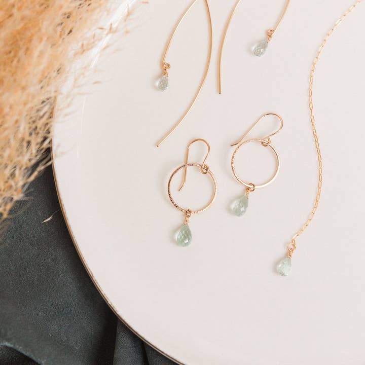 Aerlume - Wholesale Dangle Earrings - Ondine Aquamarine Earrings3