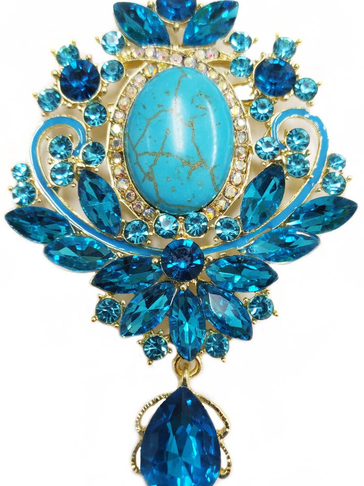 La Mistica Spilla Blu per la vendita all'ingrosso da parte di Aratta | Women's Fashion