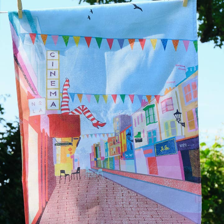 Gardner Street Brighton Tea Towel, LMTTWL299 for wholesale by I Drew This