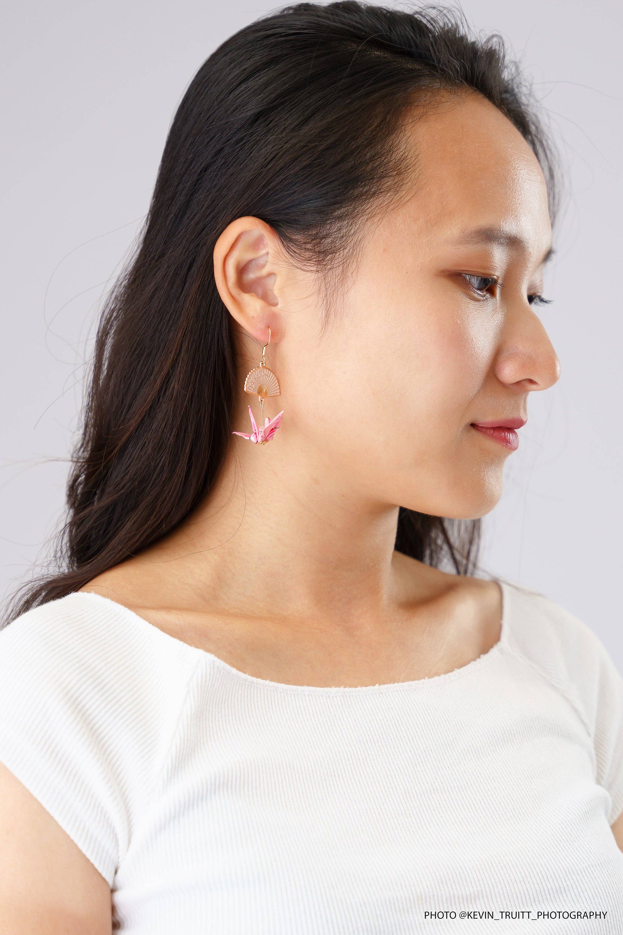 Kamyi.Art Origami Designs - Wholesale Dangle Earrings - Crane and Fan Earrings10