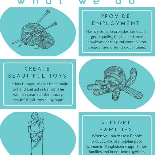 Pebblechild – Großhandel Handrassel – Baby – Gehäkeltes Babyspielzeug Oktopus-Rassel - leuchtend pink3