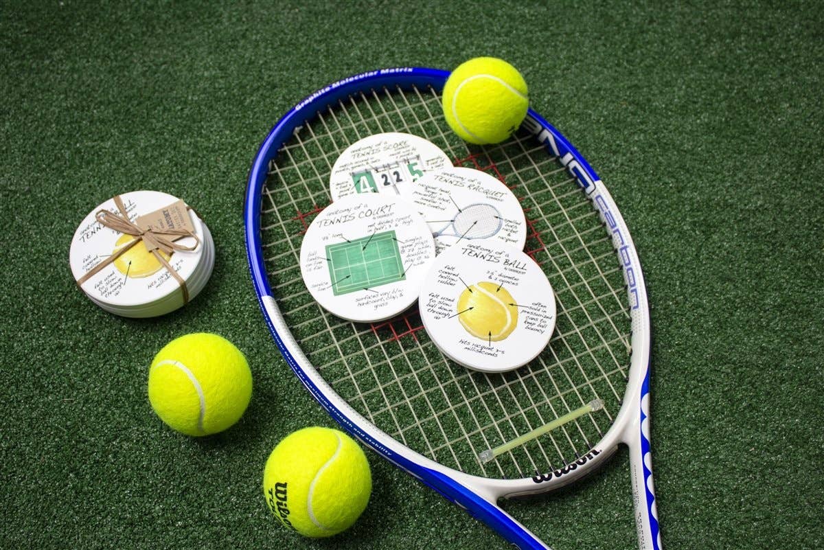Dishique - Wholesale Coasters - Tennis Anatomy Coasters1