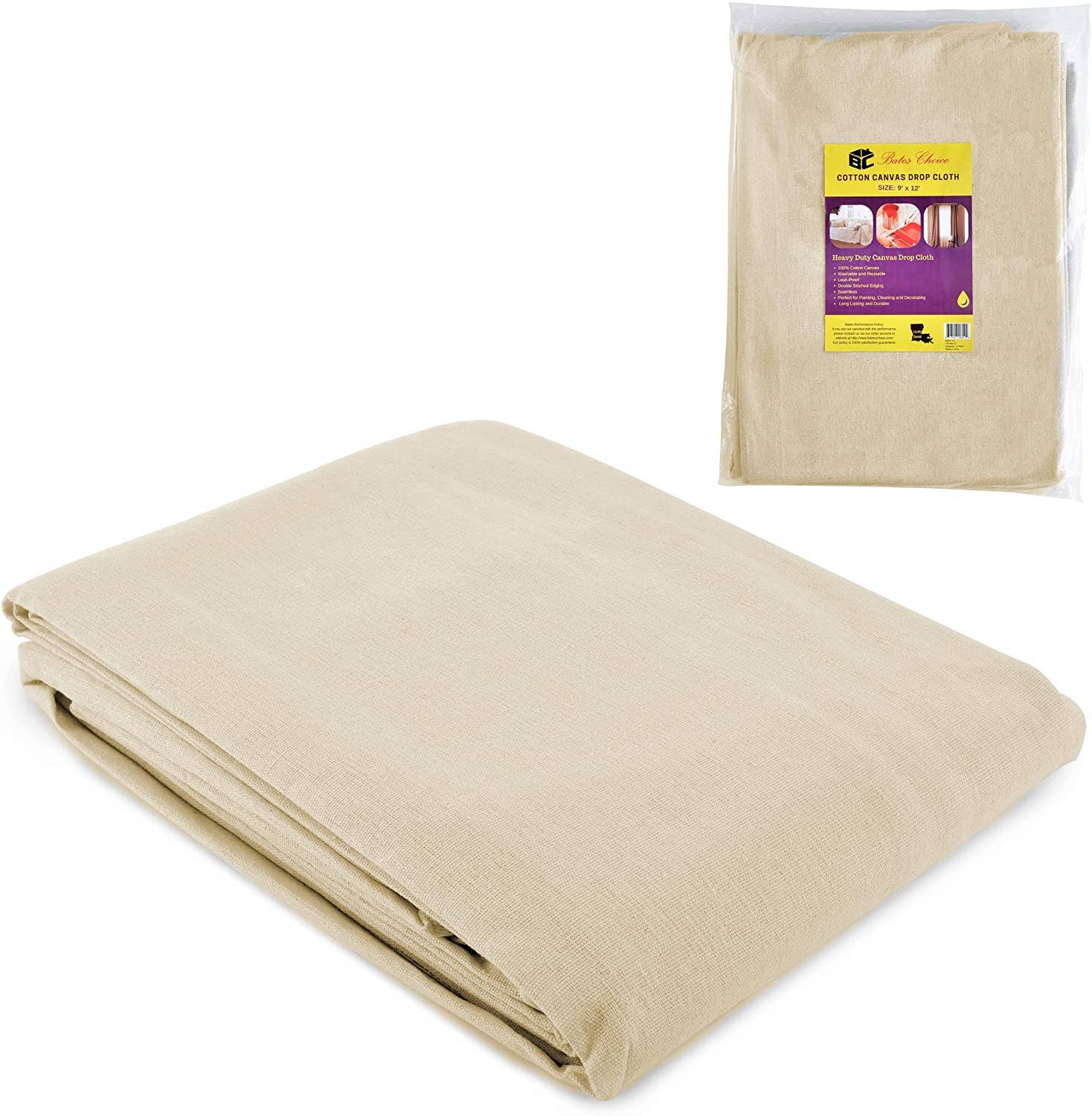 Bates Choice - Wholesale Craft Supplies - Bates- Drop Cloth, Canvas Drop Cloth 9x12, Canvas Tarp0