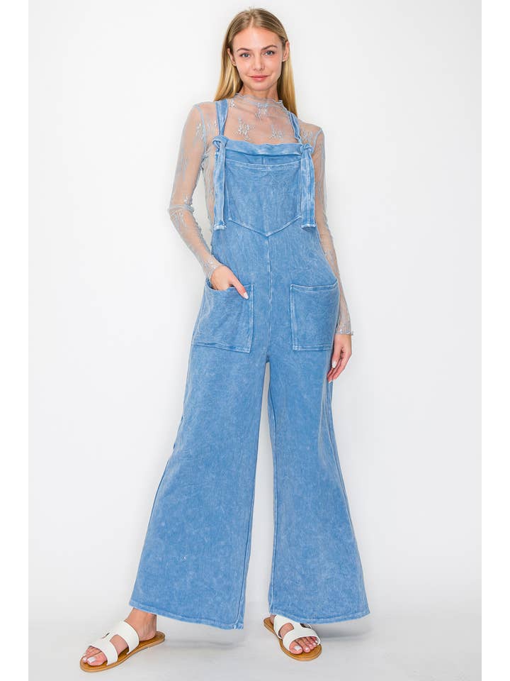 J.Her - Wholesale Jumpsuit - Women's - Mineral Wash Cotton Twill Jumpsuits HJ5621