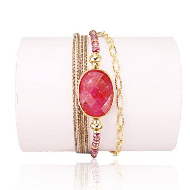 Elite women's bracelet Ruby Red 2223 for wholesale by LOetMA