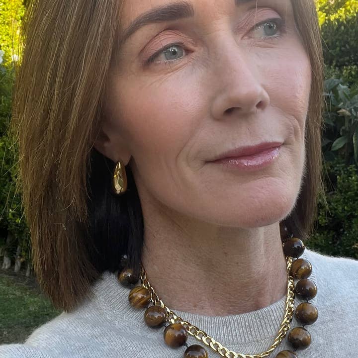 Colar de olho de tigre por atacado de Anne Nichols Jewelry