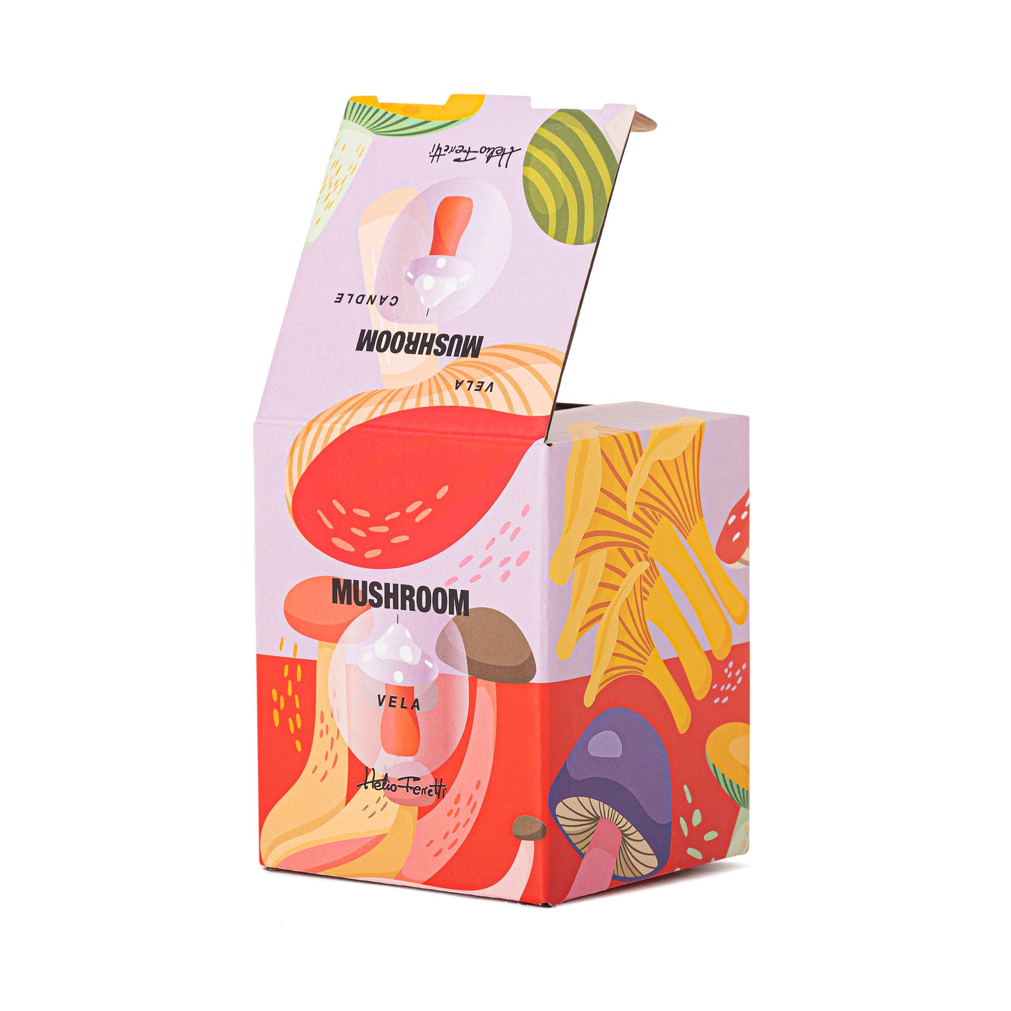 Helio Ferretti - Wholesale Novelty Candle - SMALL PINKISH MUSHROOM CANDLE - HAND PAINTED HF2