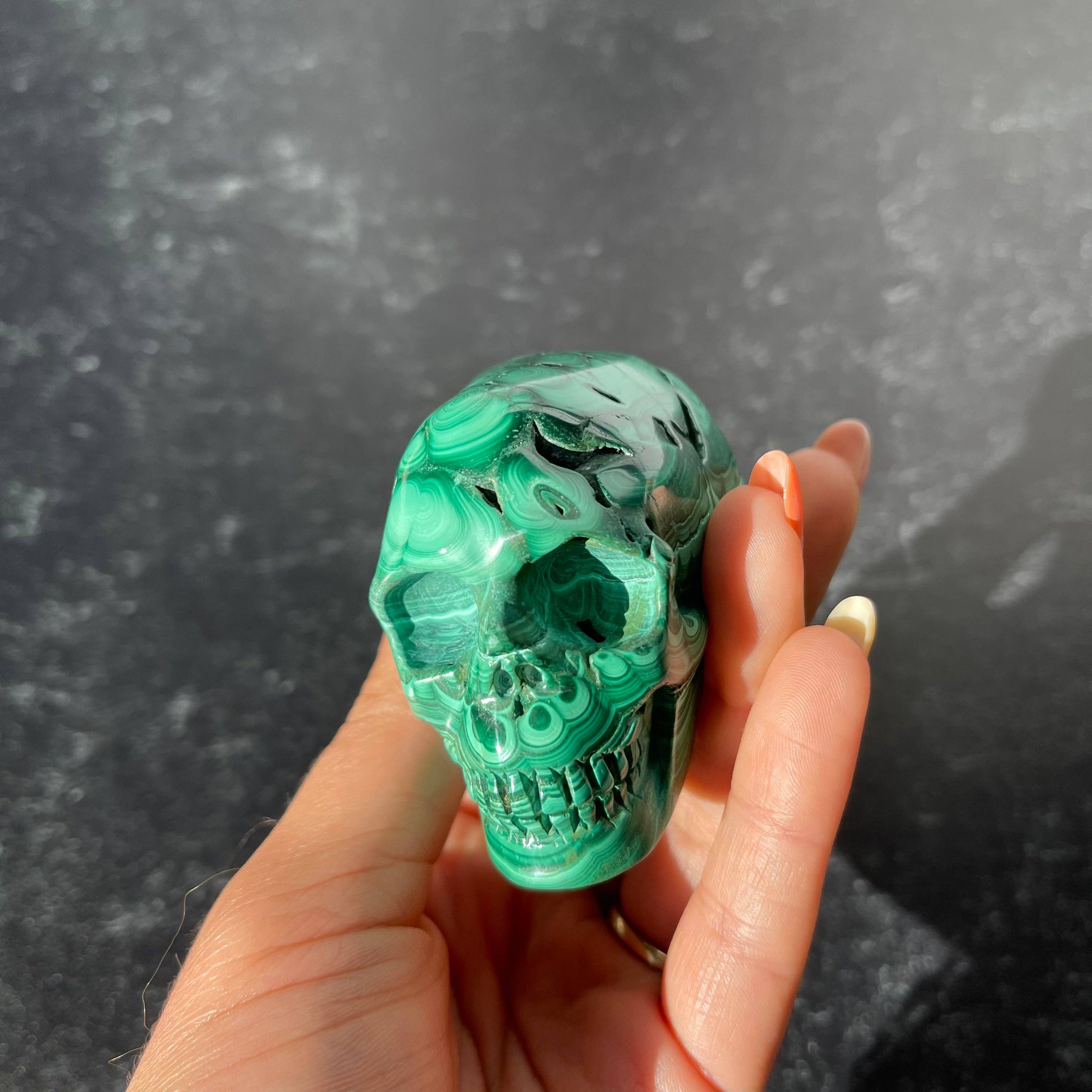 Good Juu Juu - Wholesale Spiritual Stone/Crystal - Malachite Skull Collection4