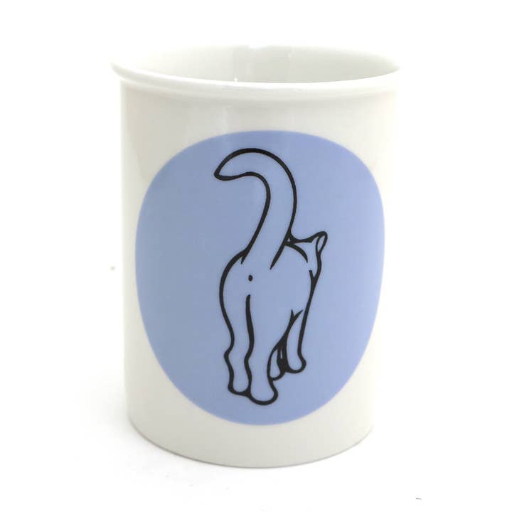 Porta lápices y bolígrafos, trasero de gato, vaso para pinceles o pequeño jarrón para venta al por mayor de Lenny Mud