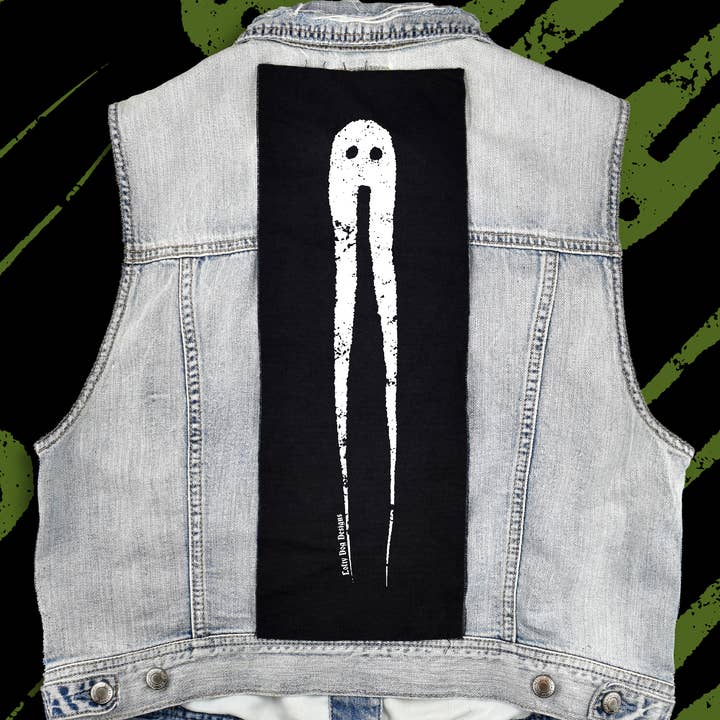 Creep Screen Print Back Patch for wholesale by Lofty Dog Designs