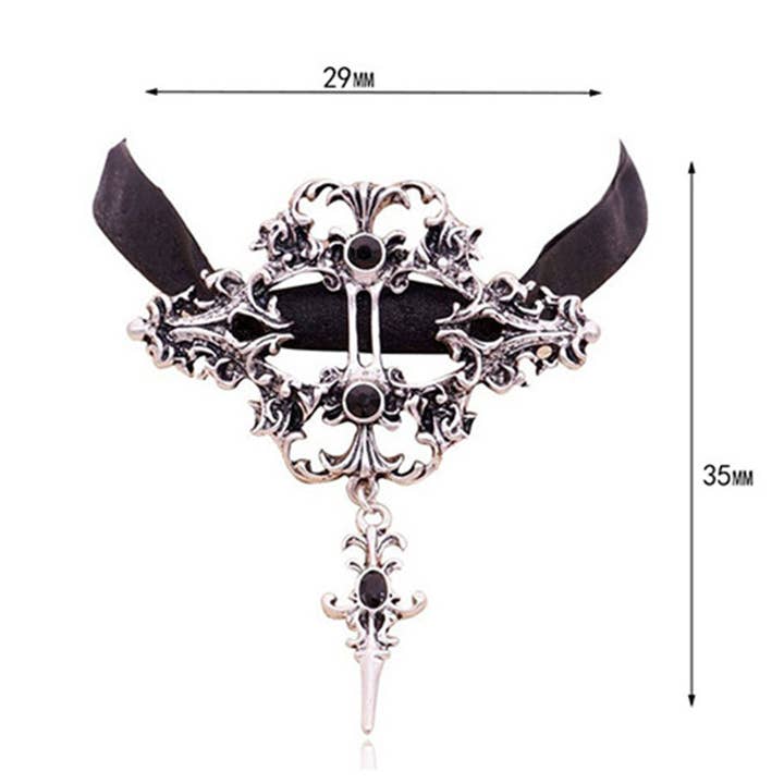 Tourtiwi - Wholesale Choker/Collar - Gothic Style Velvet Vintage Choker