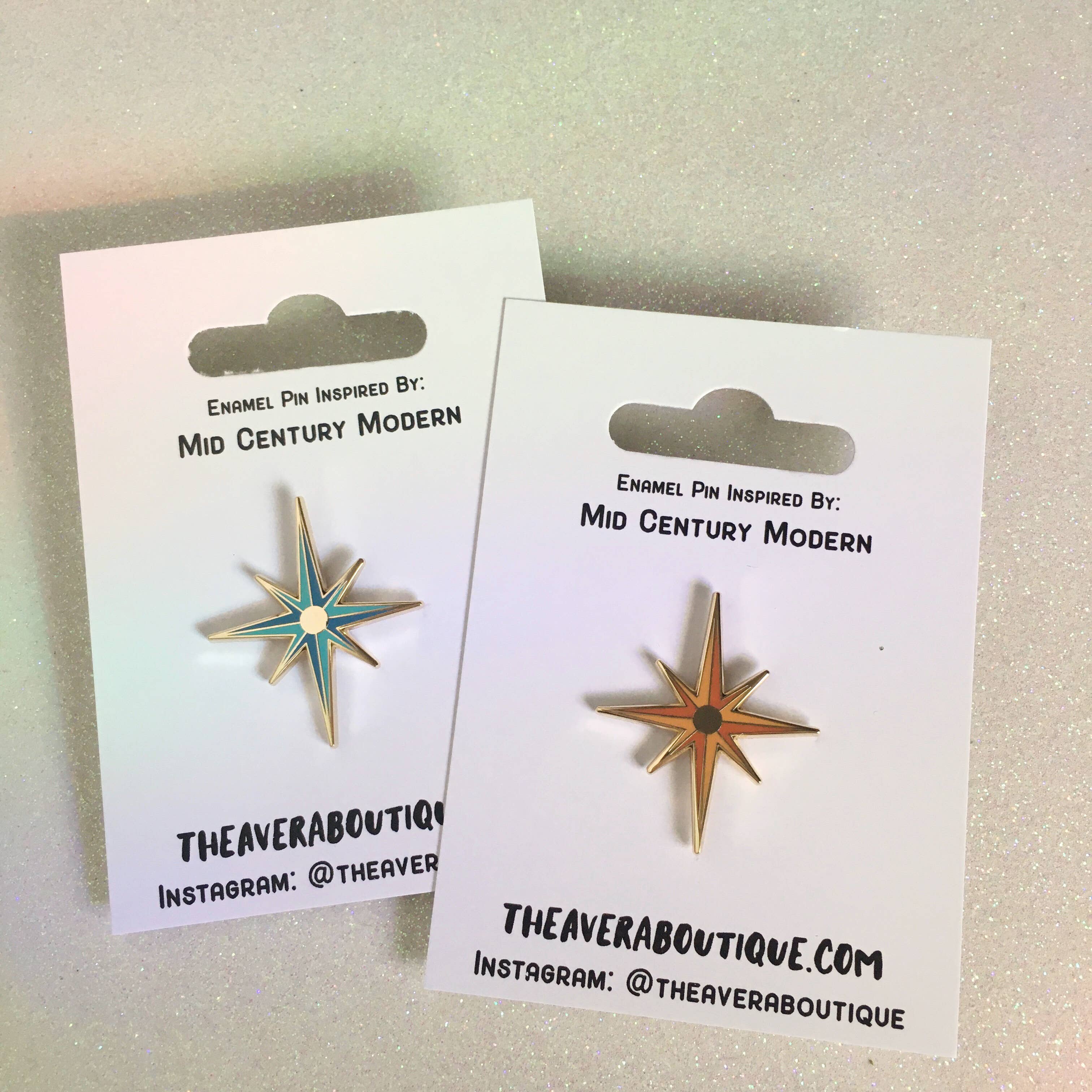 The Avera Boutique - Wholesale Lapel Pin/Button - Mid Century Modern - Starburst - Enamel Pin5