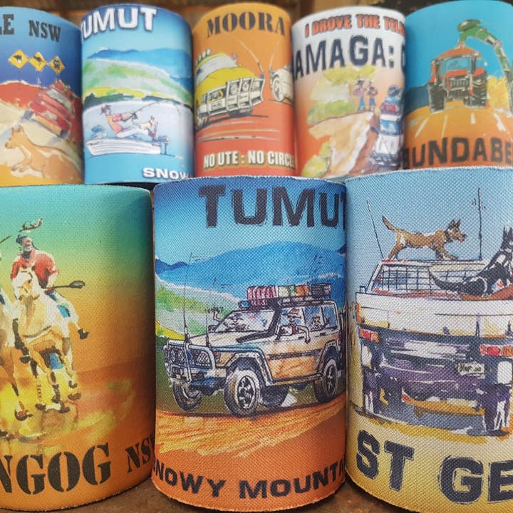 Multi Colored Custom stubby cooler for wholesale on Faire2