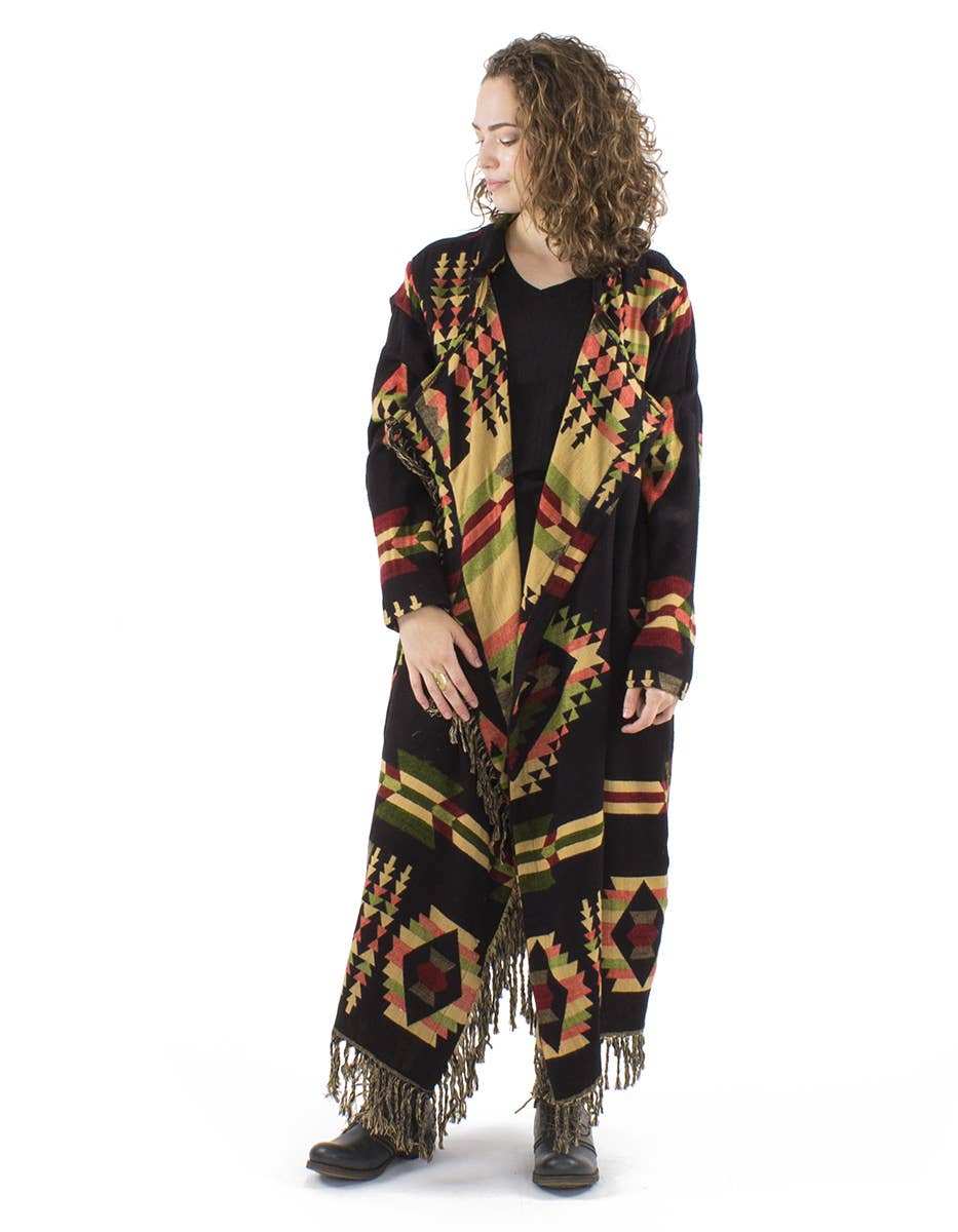 Coline – Engroshandel Jakke - Dame – Lang jakke i amerikansk oprindelsesstil med kvaster8