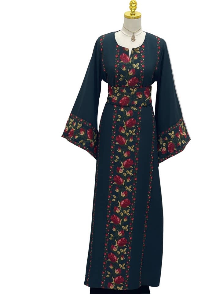 Shaqaeq Embroidered Thobe Offering Both Tradition and Modern Elegance for wholesale by Palestinian Elegance