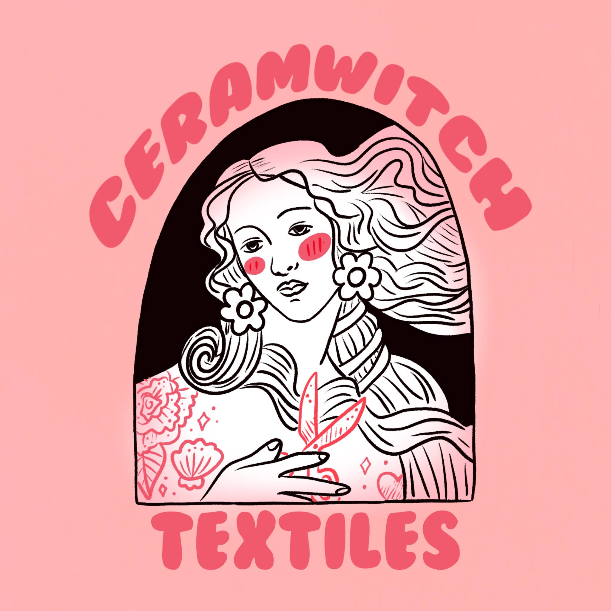 Ceramwitch – wholesale Hängande örhängen – Ljusa virkade tusensköna blomörhängen7