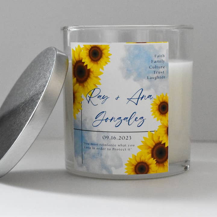 8 oz Candle Favors| Weddings| Bridal| Birthday| Thank You for wholesale by Chari Candle Co.