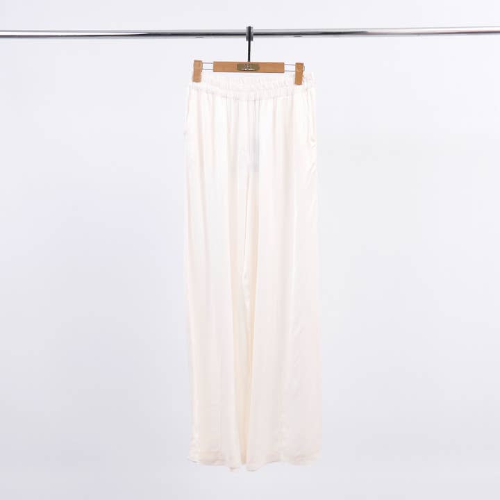 Cecile Wang - Wholesale Pants - Women's - Wide pants in satin viscose KD6706VS13