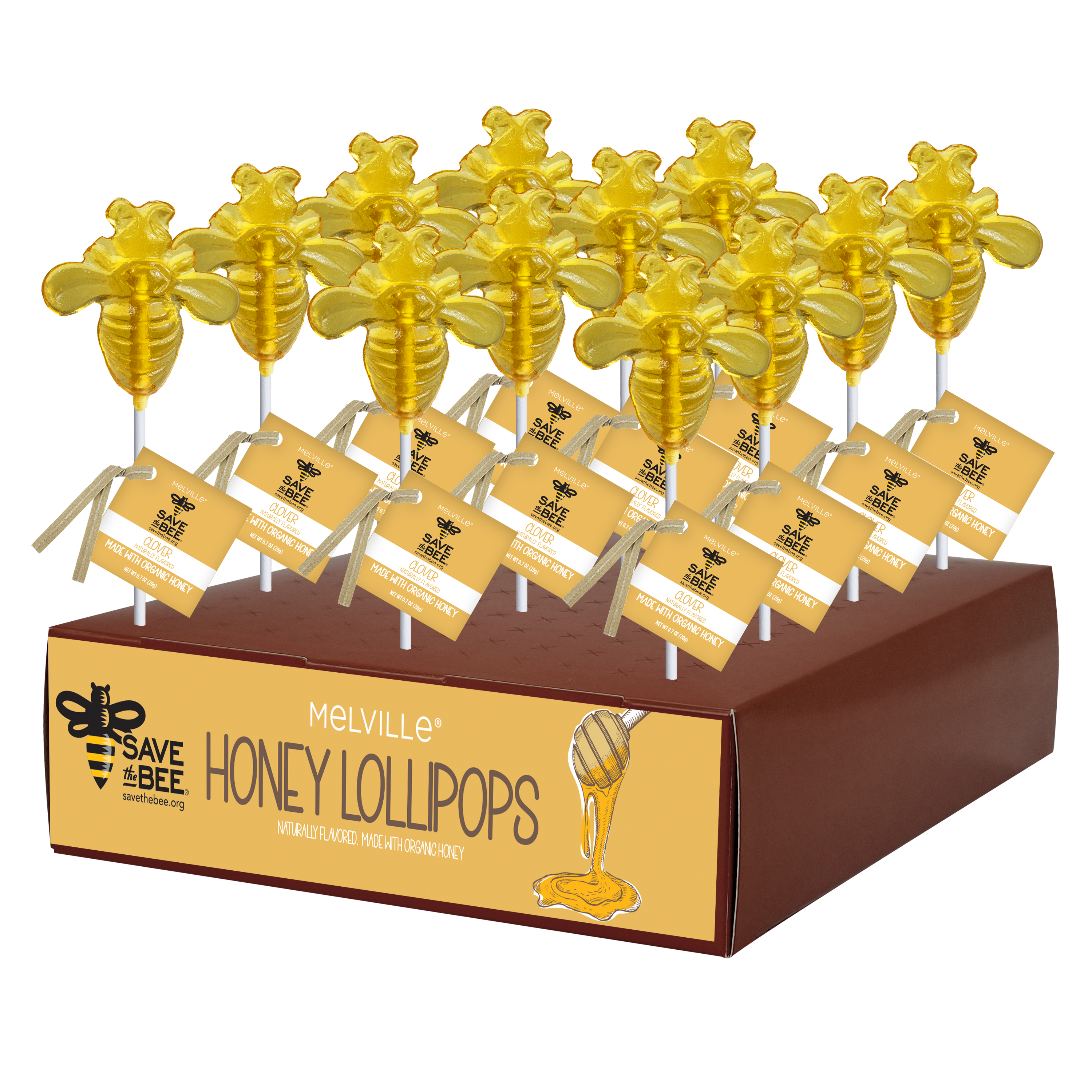 Melville Candy Company - Wholesale Lollipop - Honey Bee Honey Lollipops1