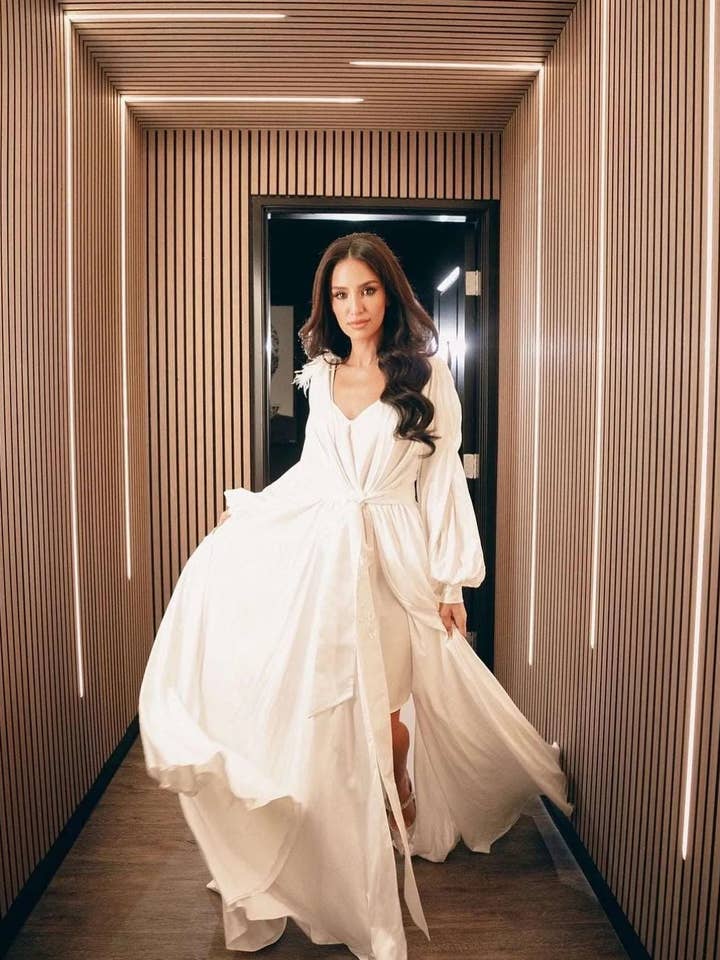 VERA zijden bruidsjurk met sleep voor wholesale door inna elsie