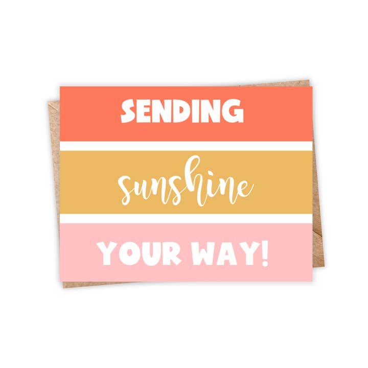 Jolly Rae - Wholesale Encouragement Card - Sending Sunshine Your Way Card