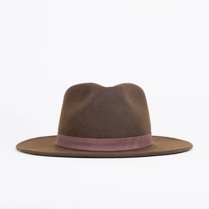 Elegancia Tropical Genuine Panama Hats - Wholesale Fedora - Unisex - Rocker Brown - Festival Style Fine Wool Hat2