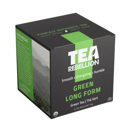 Green Long Form - Green Tea| Indonesia | Biodegradable Bags for wholesale by Tea Rebellion Canada