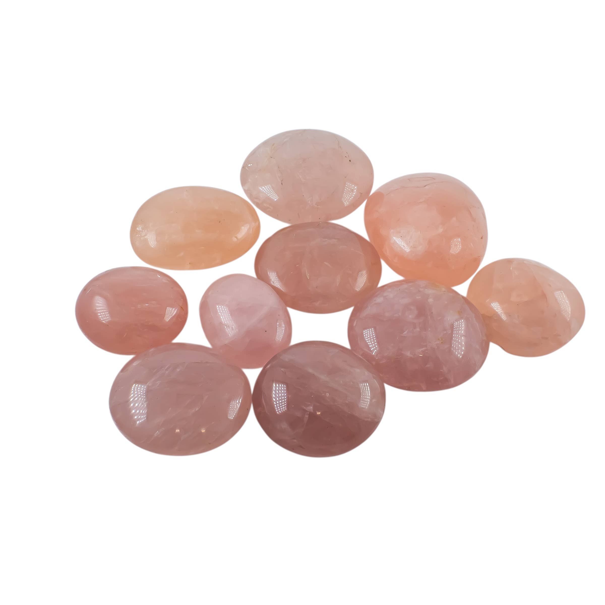 Quasar Gems USA - Wholesale Spiritual Stone/Crystal - Rose Quartz Gallets Palm Stone 1kg/2lbs1