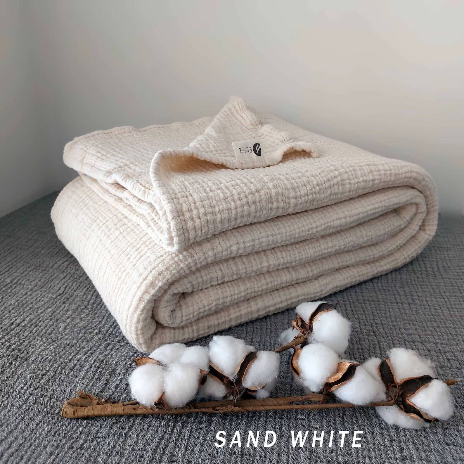 Aseel Buy Good - Wholesale Throw Blanket - Cotton Oversized Throw Bedspread King Size 4-Layer Muslin20