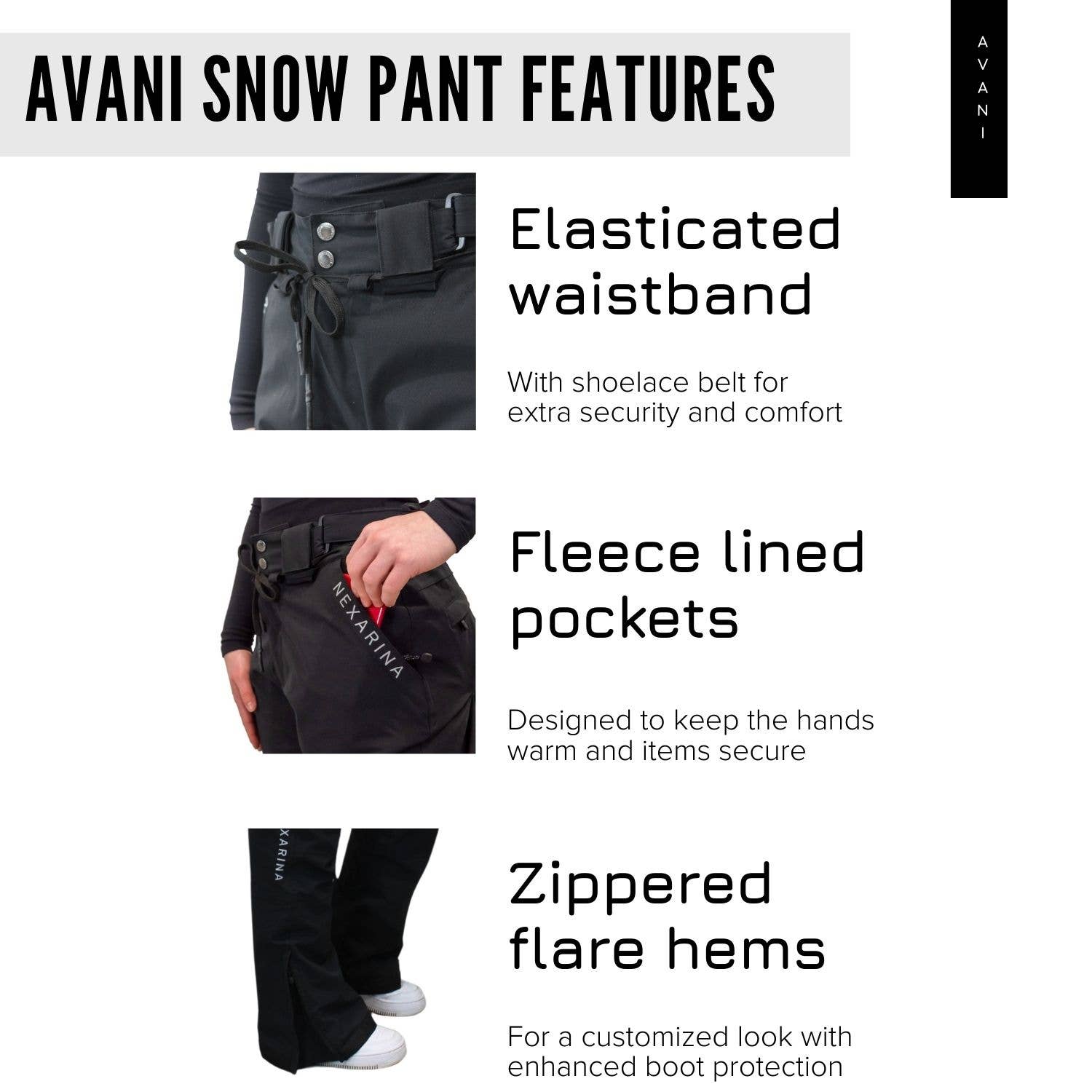 Nexarina - Wholesale Pants - Women's - Pre-order Avani Snow Pant4