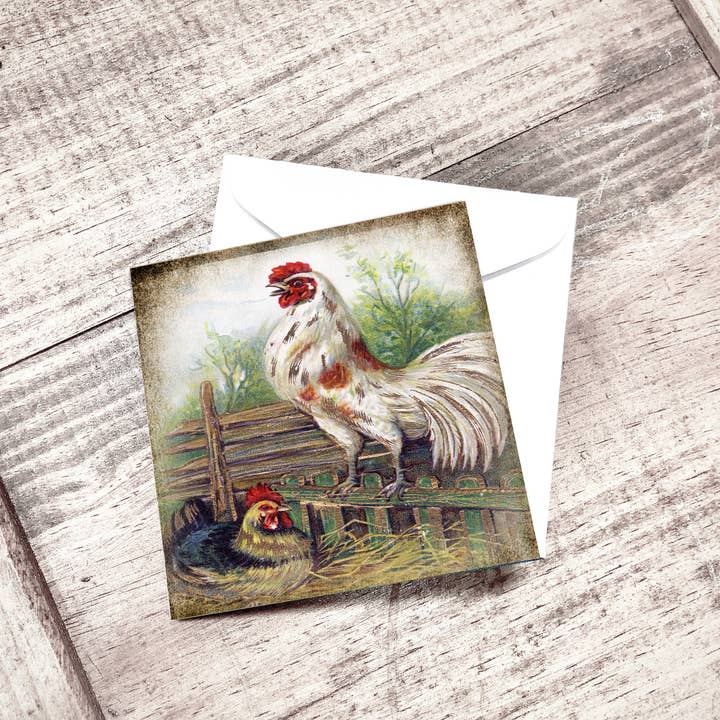 Rooster Mini Card for wholesale by Yesterday's Best