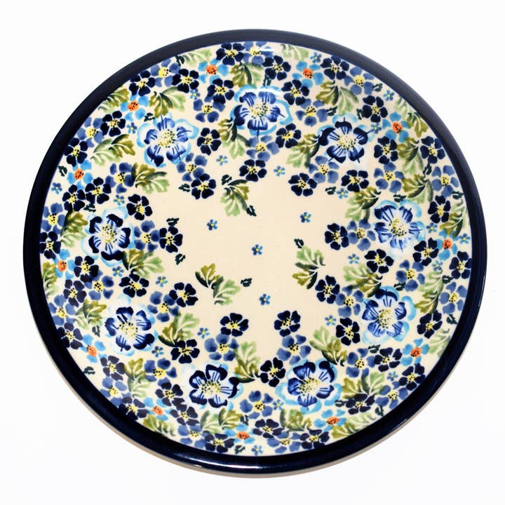 Pottery Avenue by Pangaea Trade INC - Wholesale Dinner Plate - Polish Pottery True Blues 11" Stoneware Dinner Plate