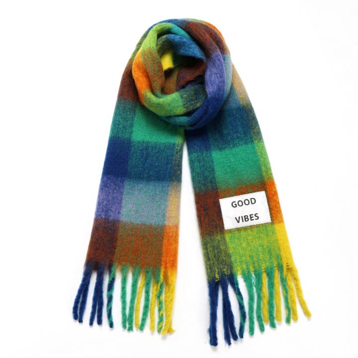 Oversized scarf Good Vibes for wholesale by Verb to do