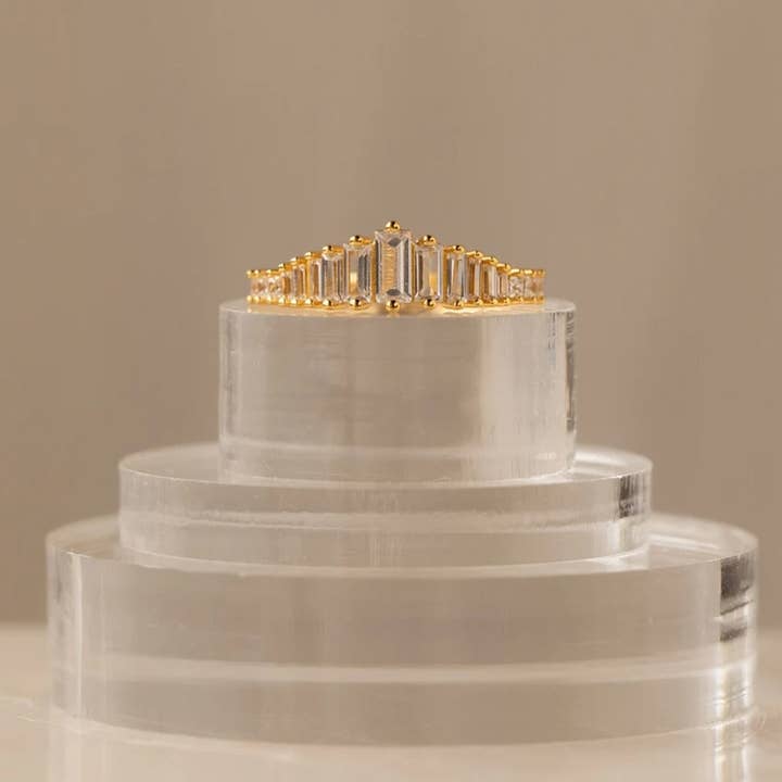 LanLivia - Wholesale Multi-Stone Ring - Transition Eternity Rings with Emerald-cut Stones6