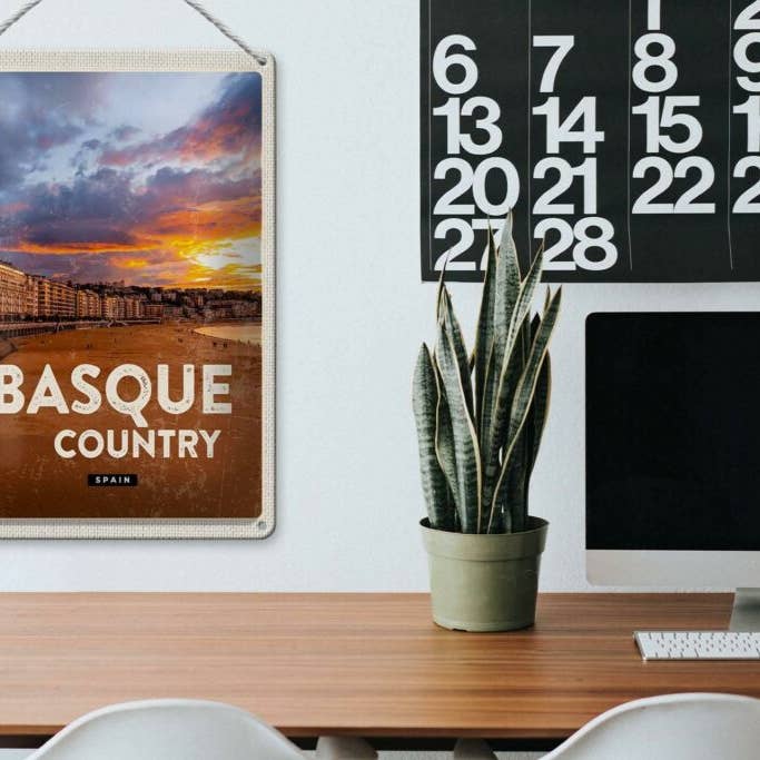 Femer - Wholesale Sign - Basque Country Spain Sunset Sign Travel 20x30 cm Tin Sign3
