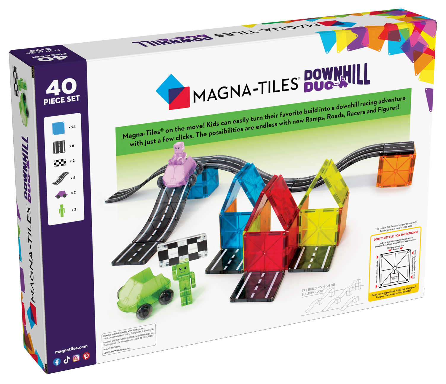Magna-Tiles - Wholesale Building Set - Kids - Magna-Tiles Downhill Duo 40-Piece Set1
