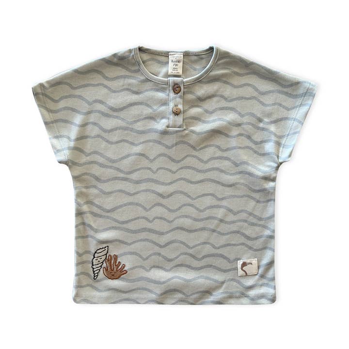 Blue Waves T-Shirt for wholesale by AUNTIE ME