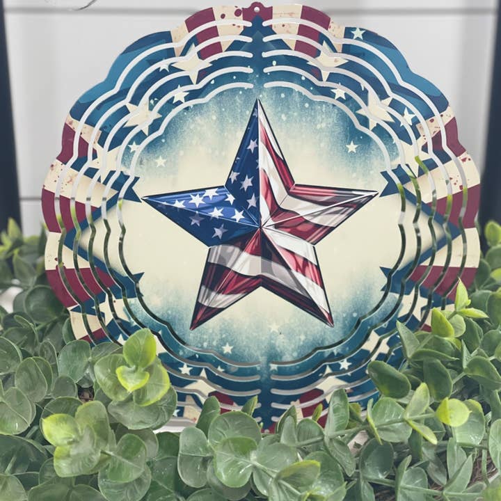 CMD Wholesale - Wholesale Wind Spinner - Patriotic Star Wind Spinner