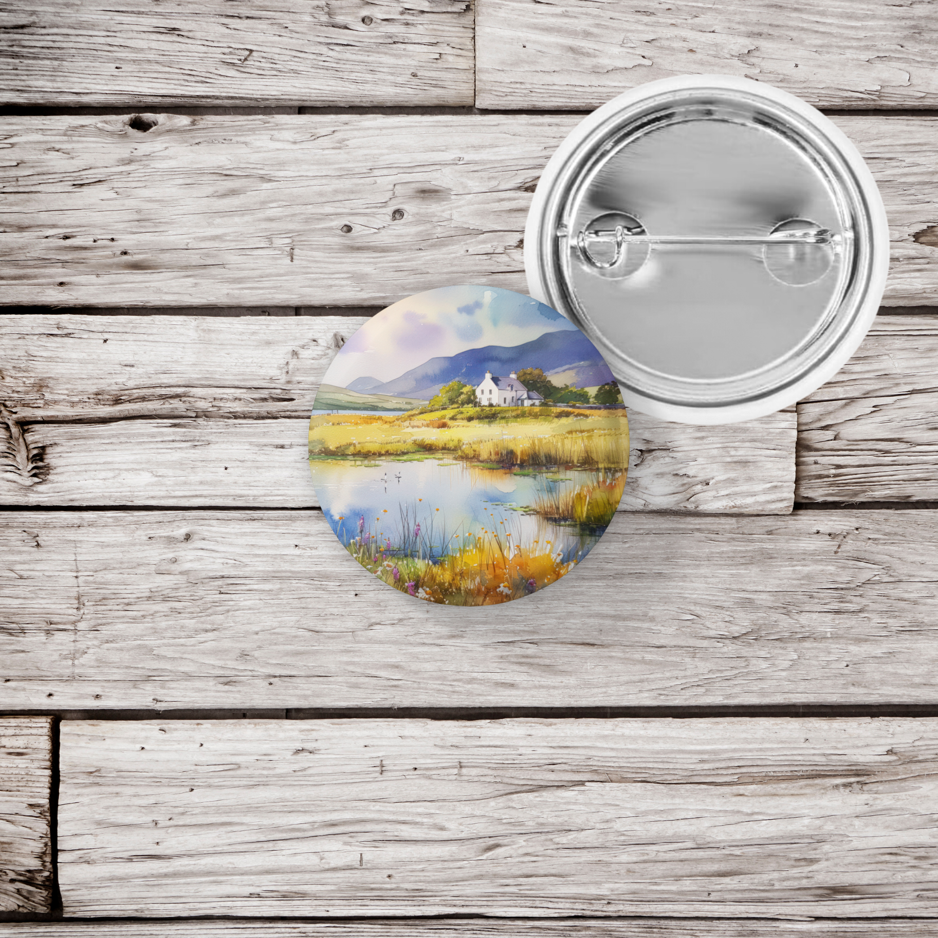 NatureCuts - Wholesale Lapel Pin/Button - Irish Landscape Pin Button, Landscape Keychain, Irish Magnet3
