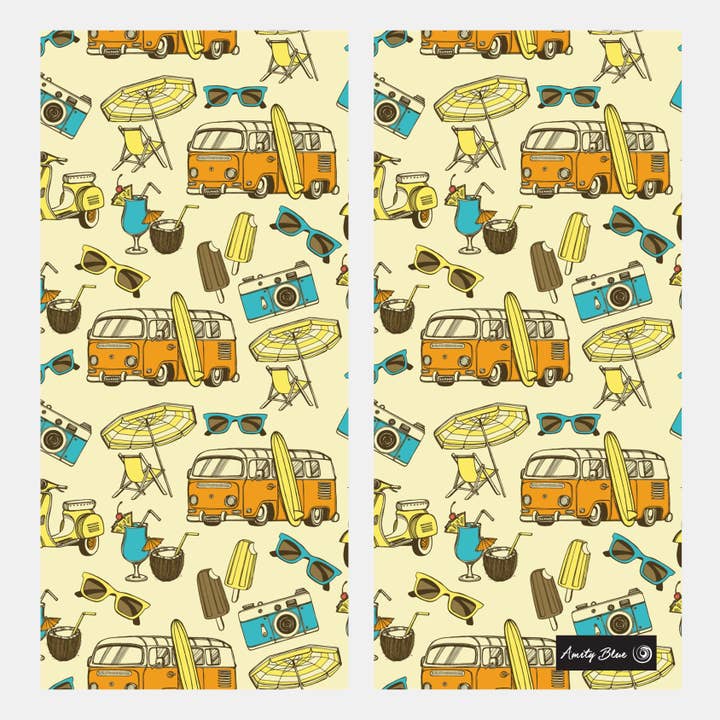 Retro Kombi Beach Towel for wholesale by Amity Blue