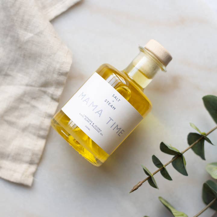 Salt + Steam – wholesale Bath/body oil – Mama Time - Lavender Bath & Bump Oil 100ml & 200ml2