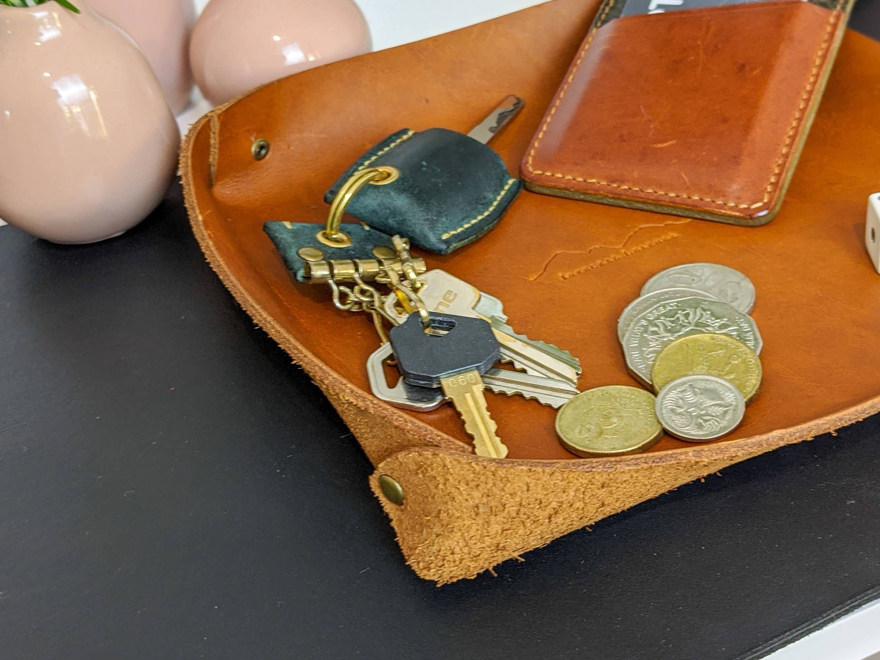 Integral Leather – wholesale Desk tray – Leather Valet Tray | Personalised Catchall | Desk Organiser | DND Dice Tray |2