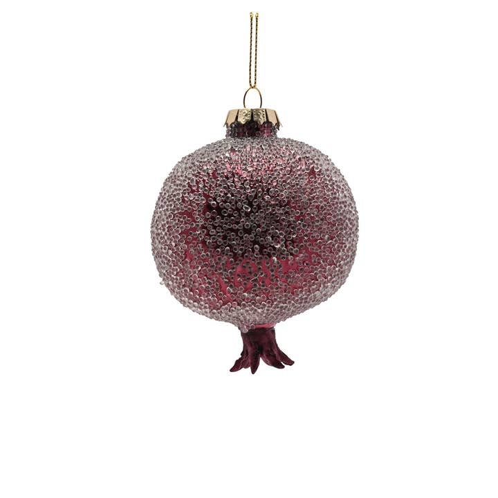 WIDDOP and Co. - Wholesale Christmas Decoration - **MULTI 6** Regal Tidings Glass Bauble - Pomegranate1