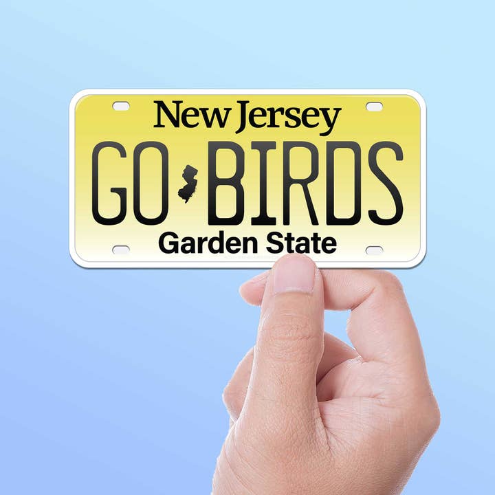 Go Birds New Jersey klistermärke - NJ registreringsskyltdekaler för wholesale av Sentinel Supply